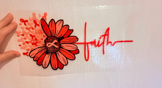 Faith breast cancer flower