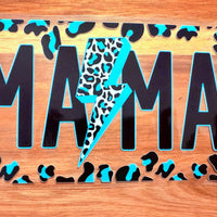 #215 Mama with teal lightning bolt K's Krafty Barn