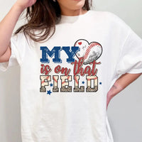 My Heart Is On That Field Shirt | Baseball Mom Graphic Tee K's Krafty Barn