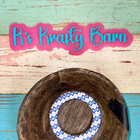 65mm Silicone Round Ring- printed/ patterns K's Krafty Barn
