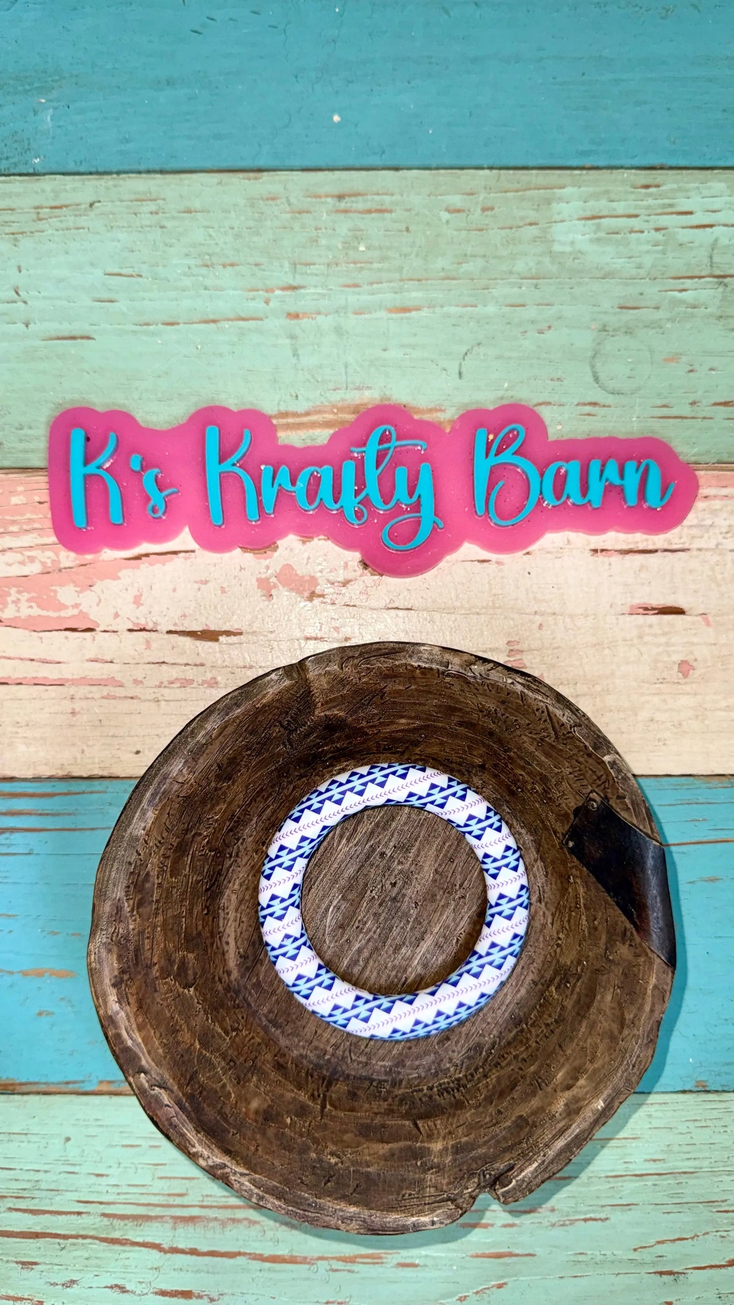 65mm Silicone Round Ring- printed/ patterns K's Krafty Barn