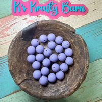 15mm Solid Silicone Beads- Dusty Lavender K's Krafty Barn