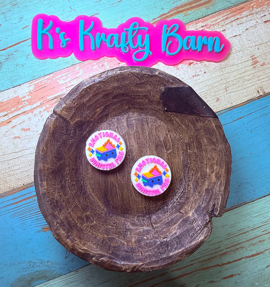 Wholesale Silicone Focal Bead- Emotional Dumpster Fire