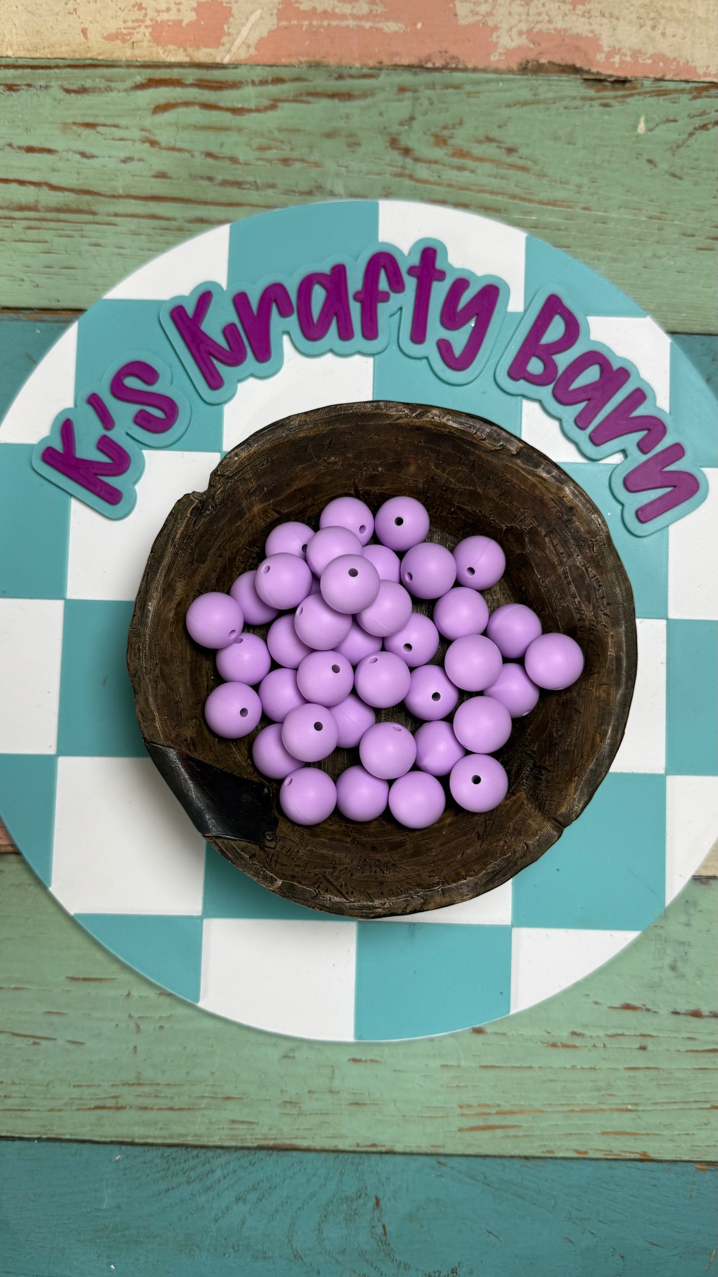 15mm Solid Silicone Beads- Pastel Lavender