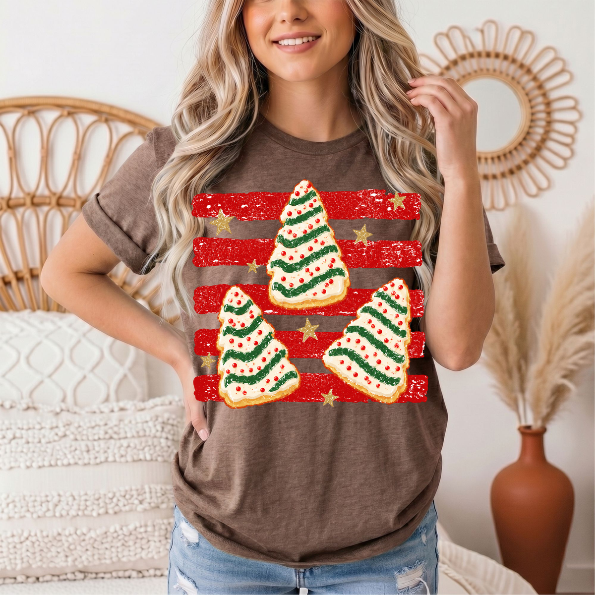 Christmas Tree Snack Cake Graphic Tee