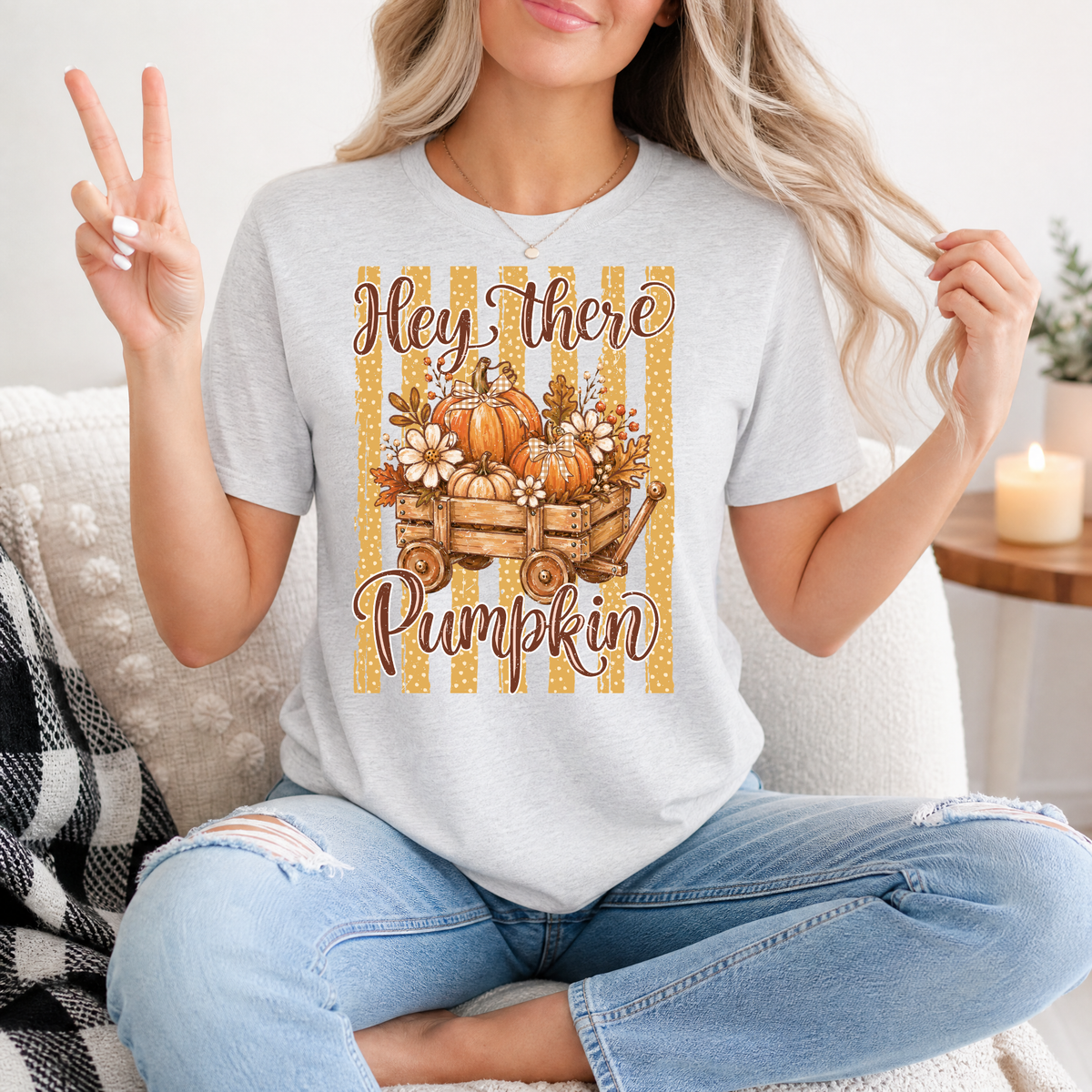 Hey There Pumpkin Cart Premium Graphic Tee