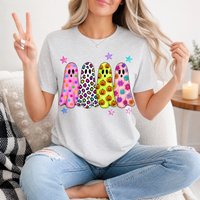 Neon Trendy Patterned Ghost Premium Graphic Tee