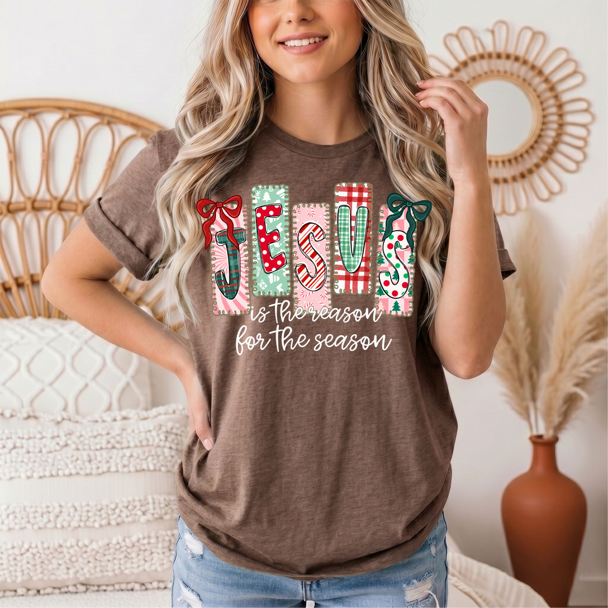 Jesus Is the Reason for the Season Christmas Graphic Tee