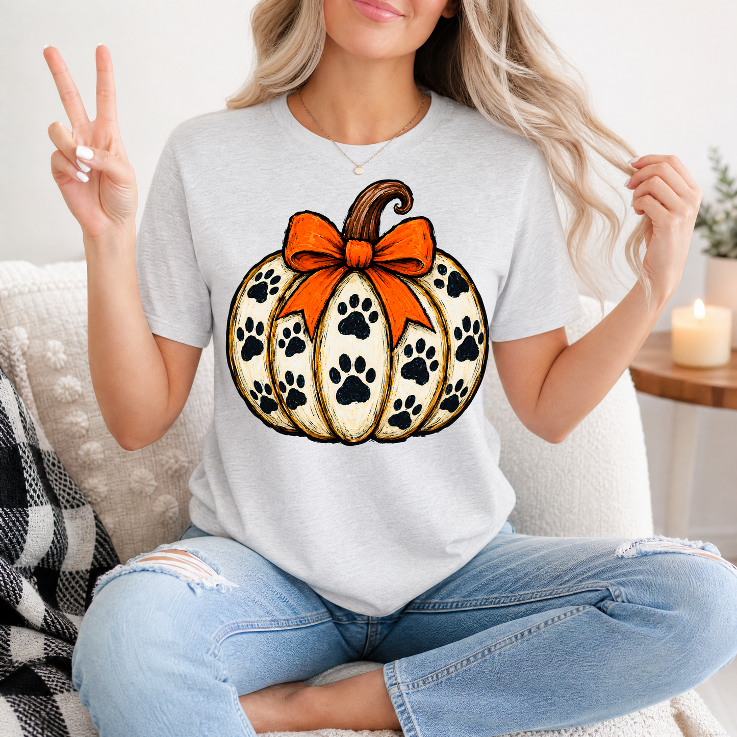 Paw Pumpkin Premium Graphic Tee