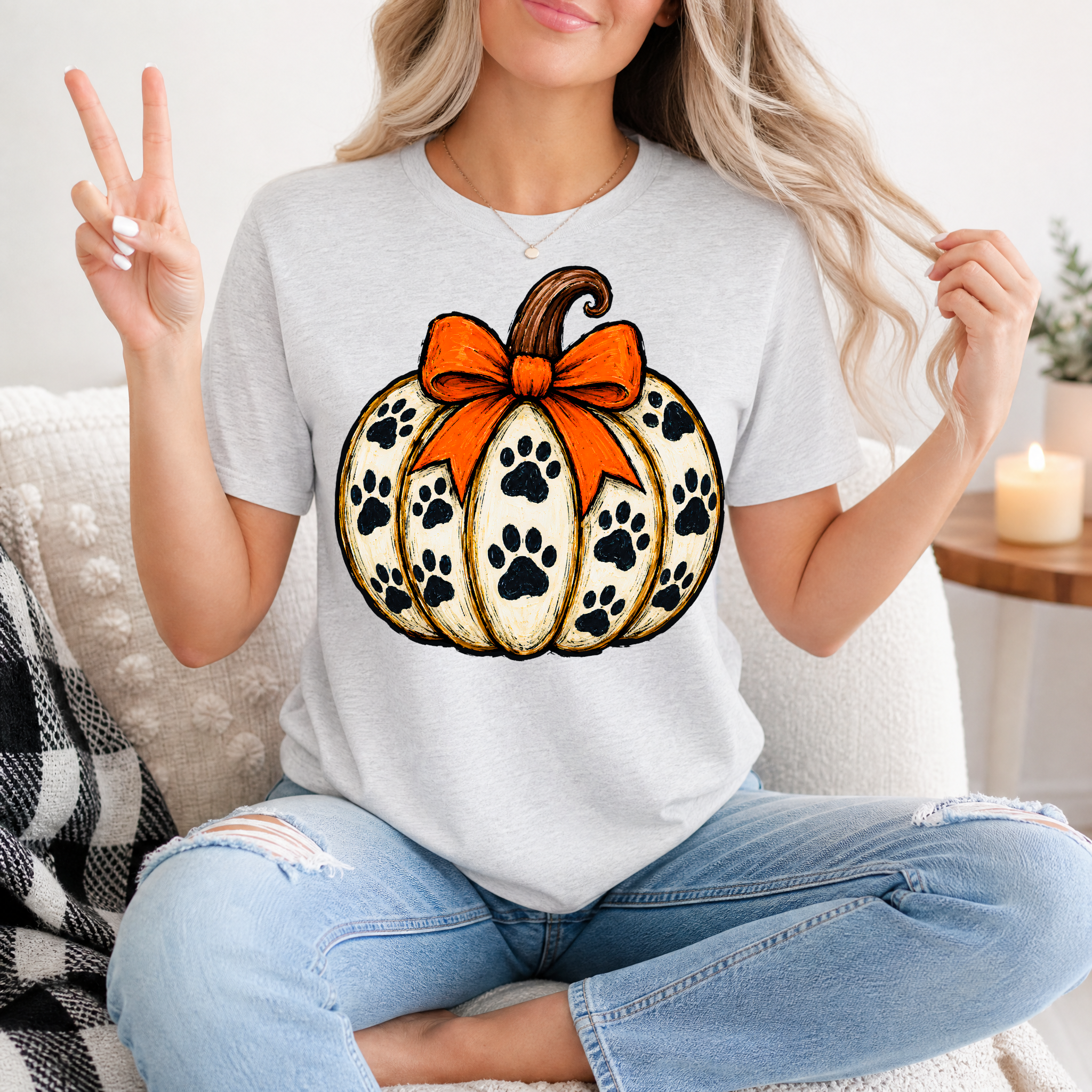 Paw Pumpkin Premium Graphic Tee