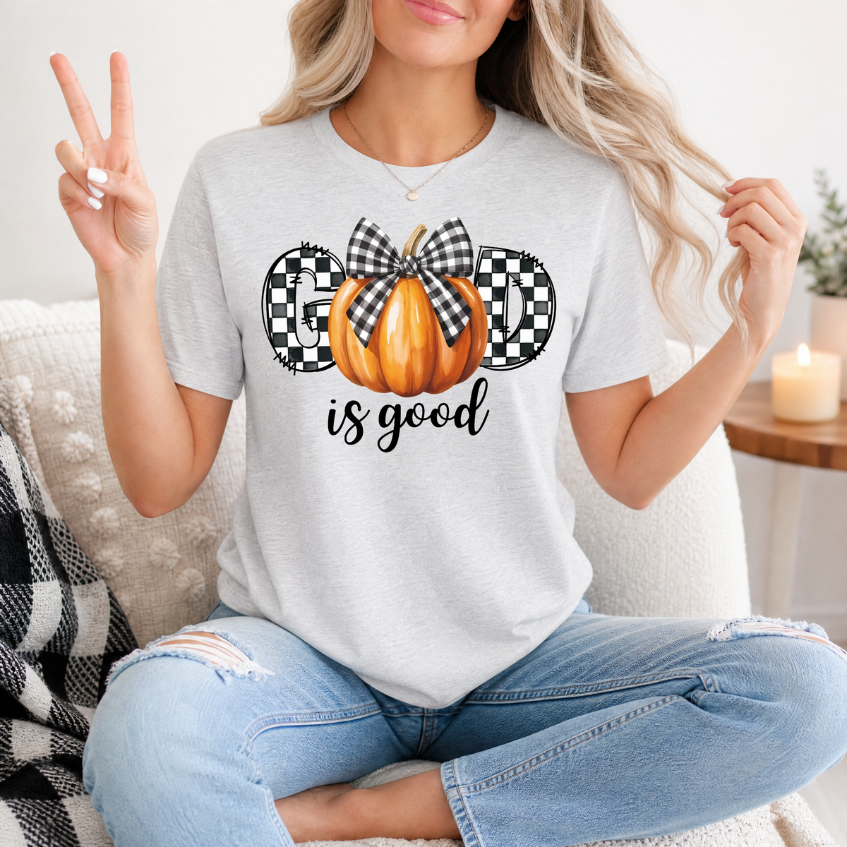 GOD is Good Pumpkin Premium Graphic Tee