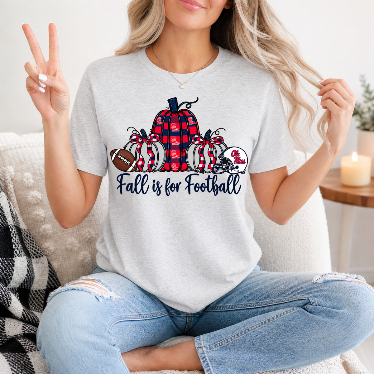 Fall Is For Football - Mississippi Premium Graphic Tee
