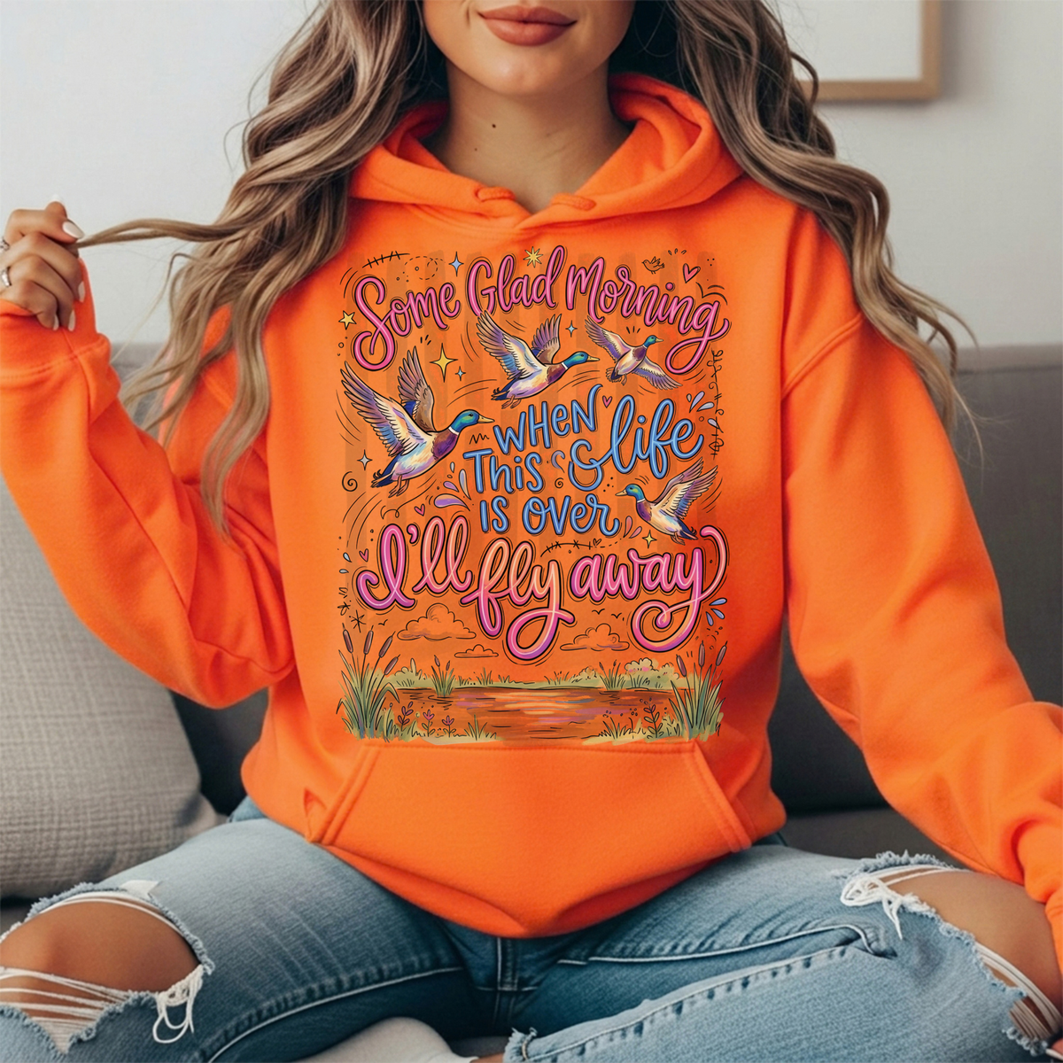 I'll Fly Away Duck Graphic Hoodie