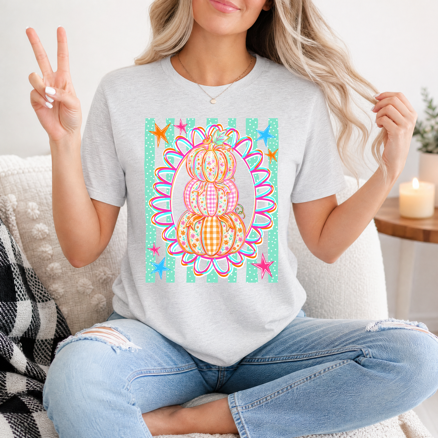 Pumpkin Stack Premium Graphic Tee
