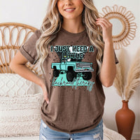 Backroad Therapy Turquoise Truck Graphic Tee