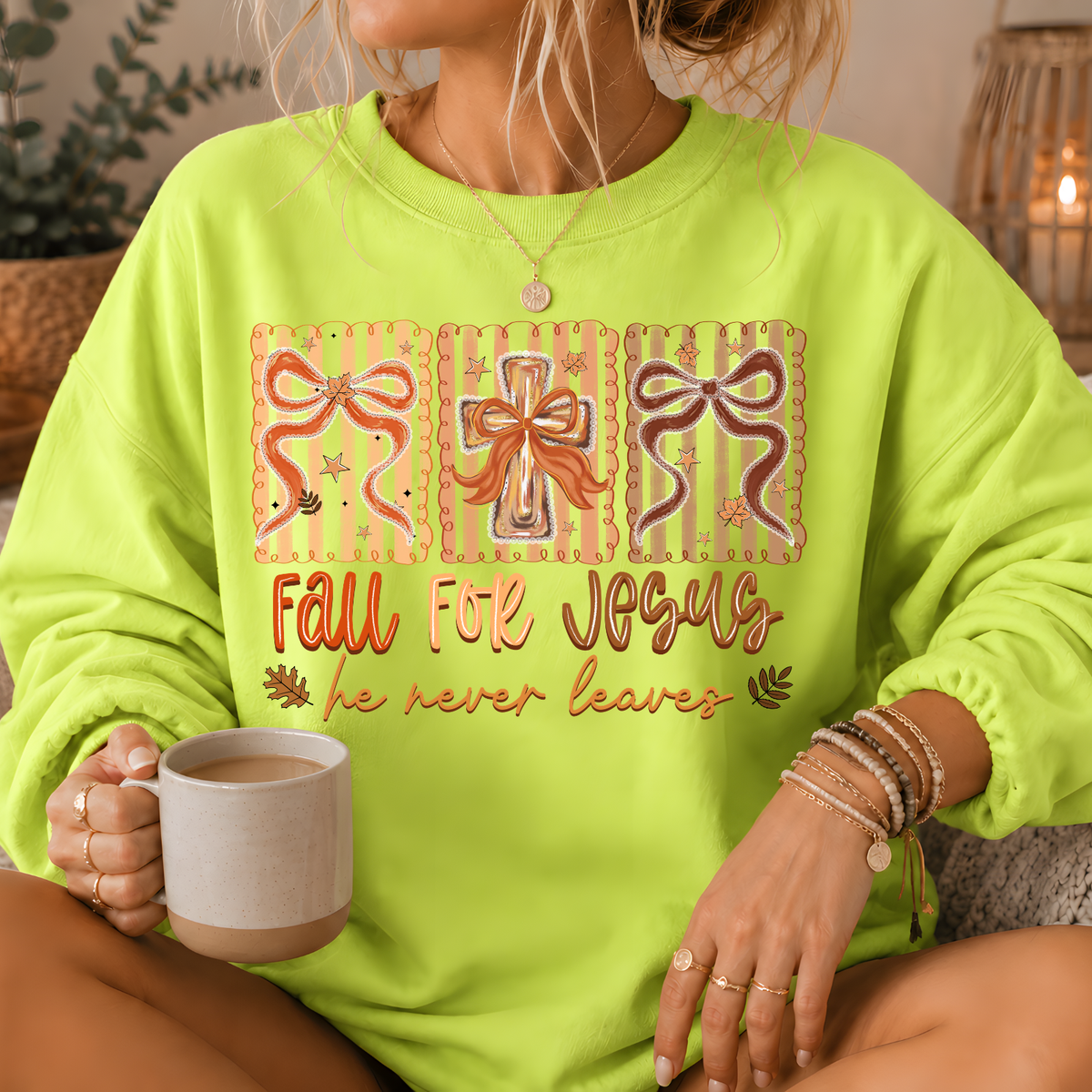 Fall For Jesus Crewneck Sweatshirt