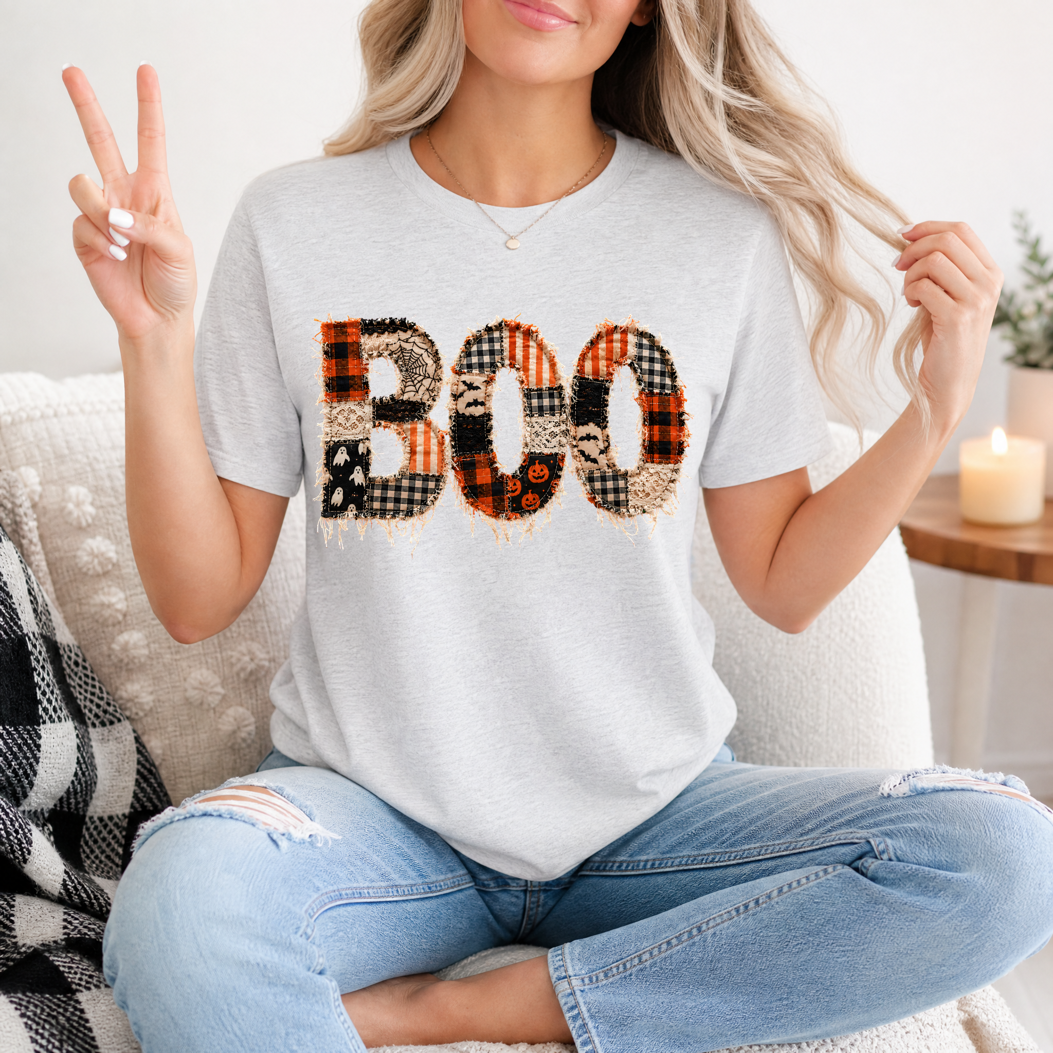 Patchwork BOO Premium Graphic Tee