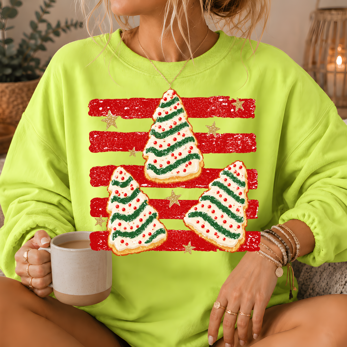 Christmas Tree Snack Cake Crewneck Sweatshirt