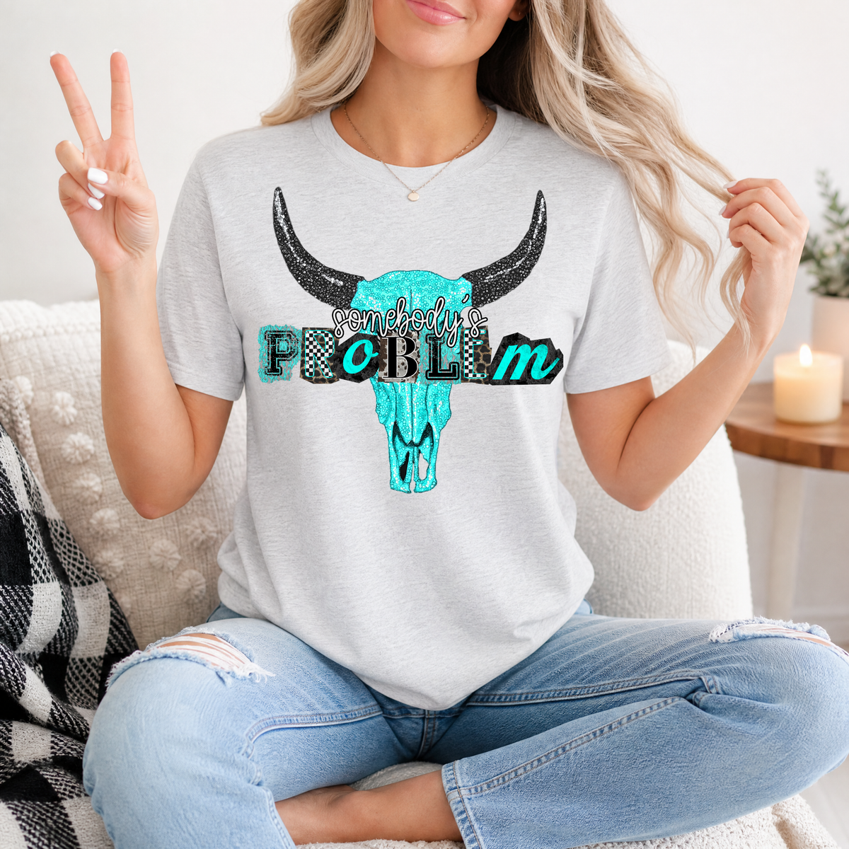 Somebody's Problem Longhorn Premium Graphic Tee