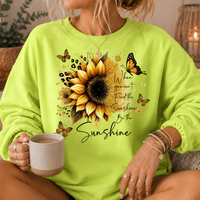 Be the Sunshine Sunflower Butterfly Crewneck Sweatshirt
