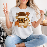 Snuggle Weather Faux Embroidery Coffee Graphic Tee