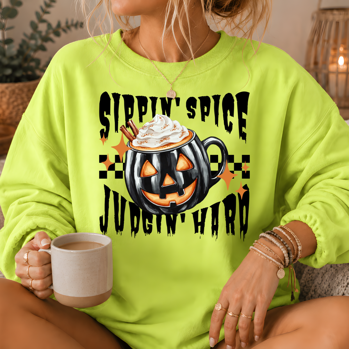 Sippin' Spice Premium Crewneck Sweatshirt