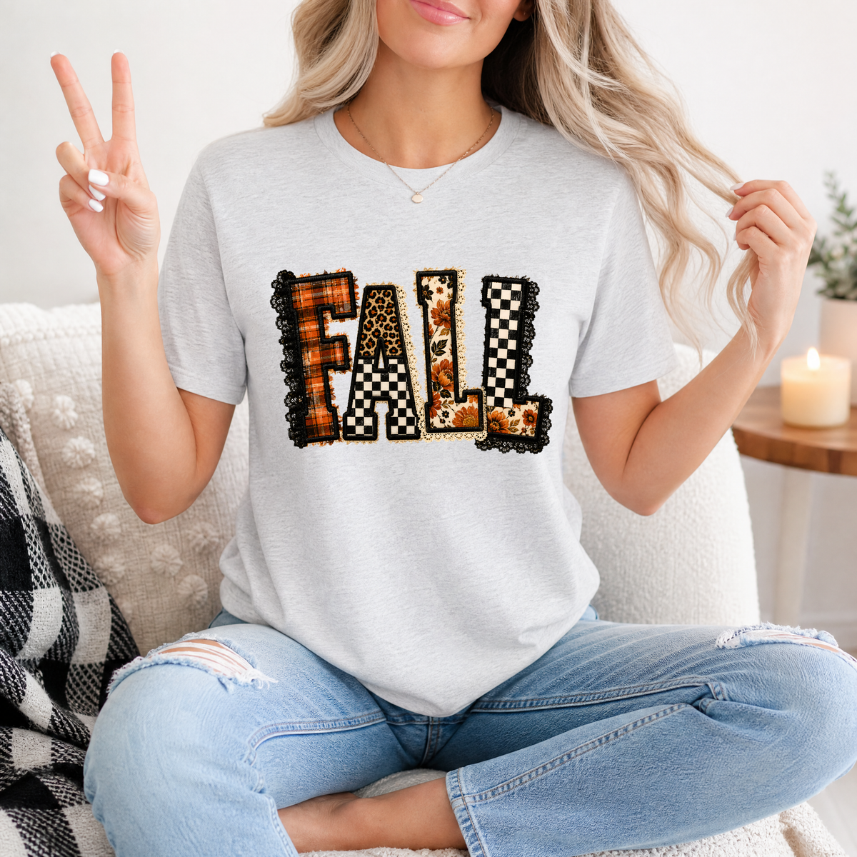 Fall Patchwork Premium Graphic Tee