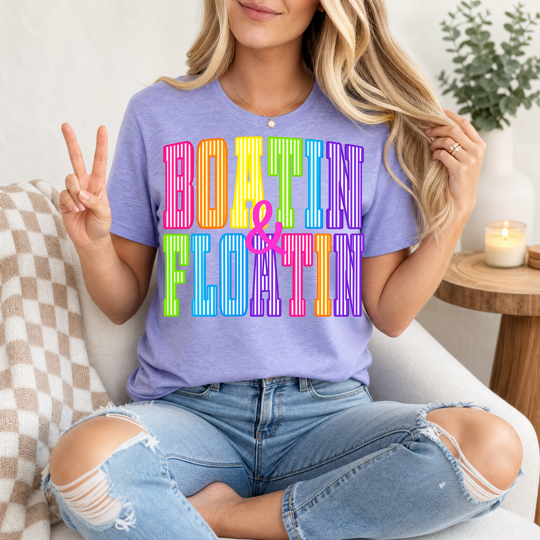 Boatin & Floatin  Premium Graphic Tee