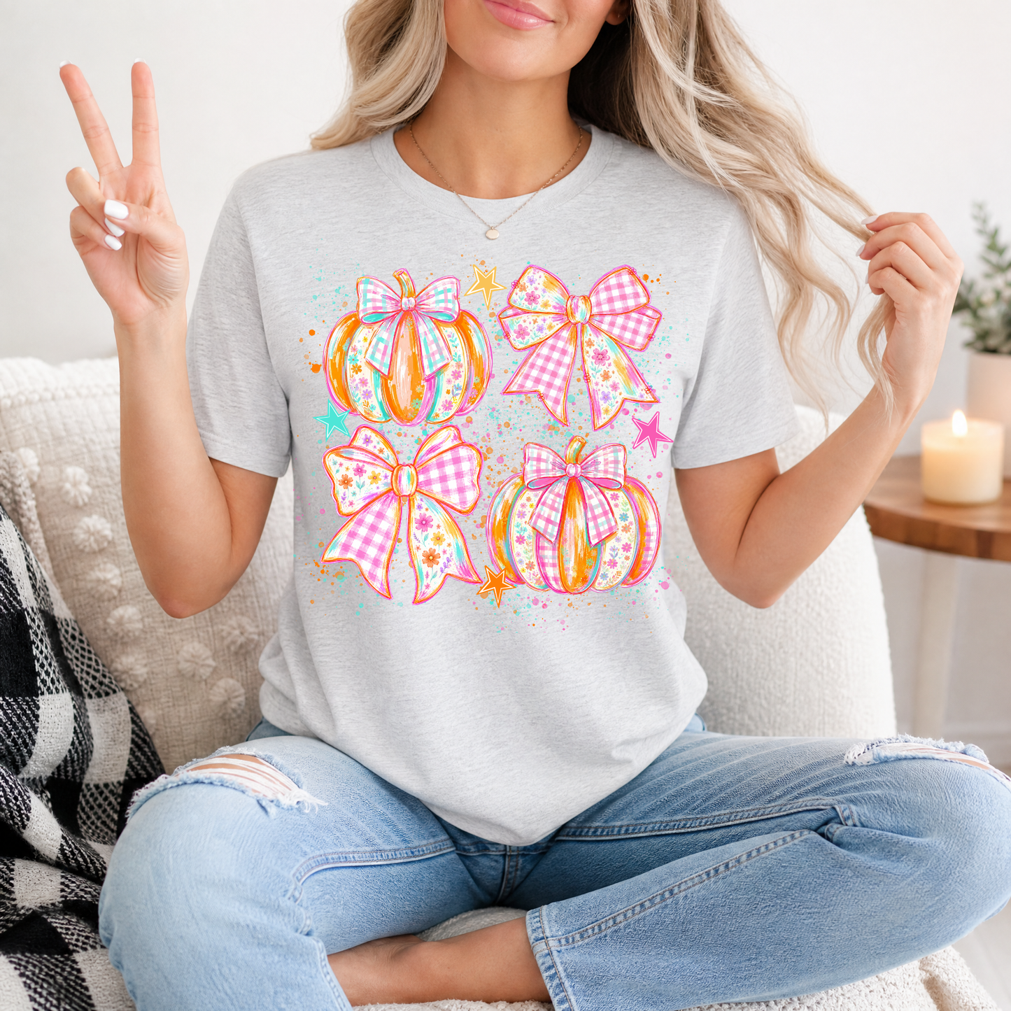 Pumpkin Bows Premium Graphic Tee