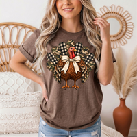 Camo & Buffalo Check Turkey Thanksgiving Graphic Tee