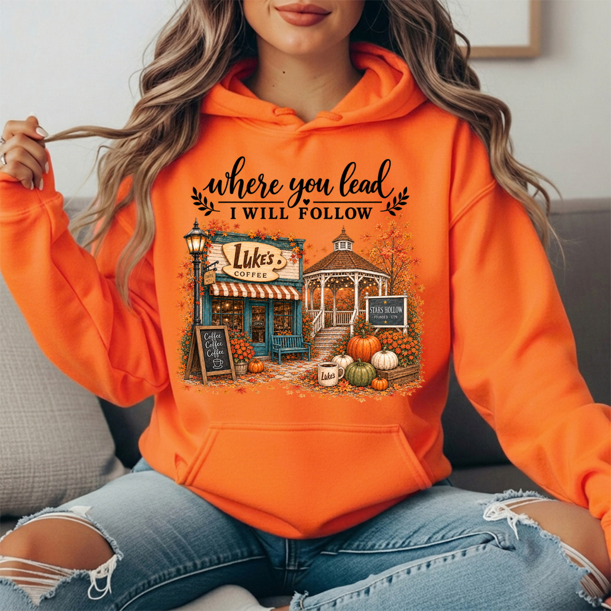 Where You Lead, I Will Follow Premium Hoodie Sweatshirt
