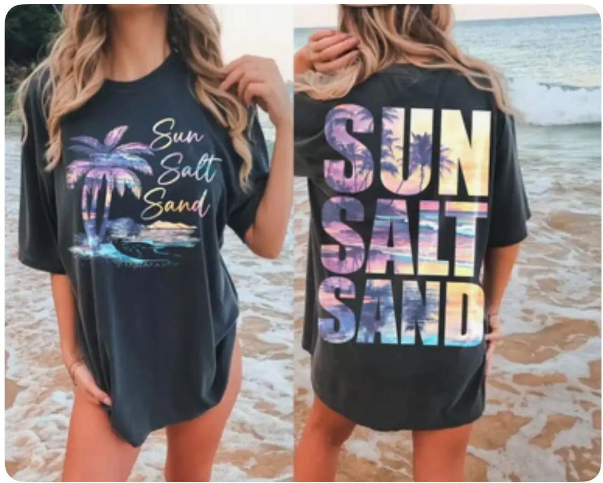 Sunset Scene Sun Salt Sand K's Crafty Vibes Co.