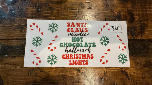 #867 Santa and hot chocolate K's Krafty Barn