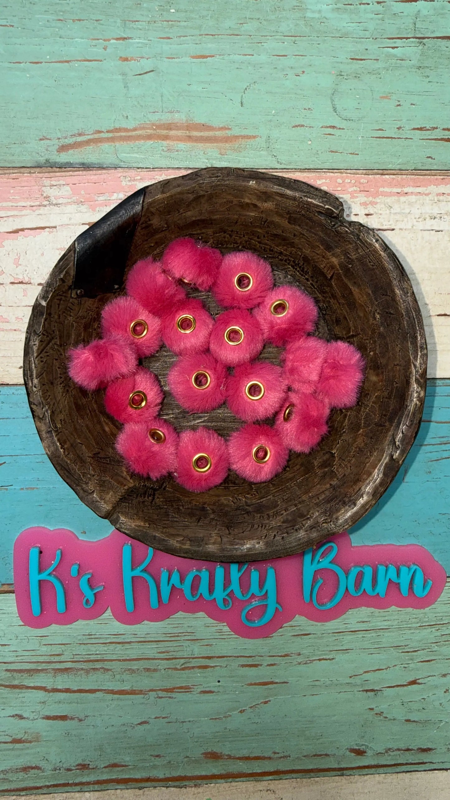 20mm Fluffy Spacers for beadable items-10 pack K's Krafty Barn