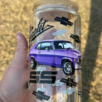 Purple SS 16oz Glass Libby K's Crafty Vibes Co.