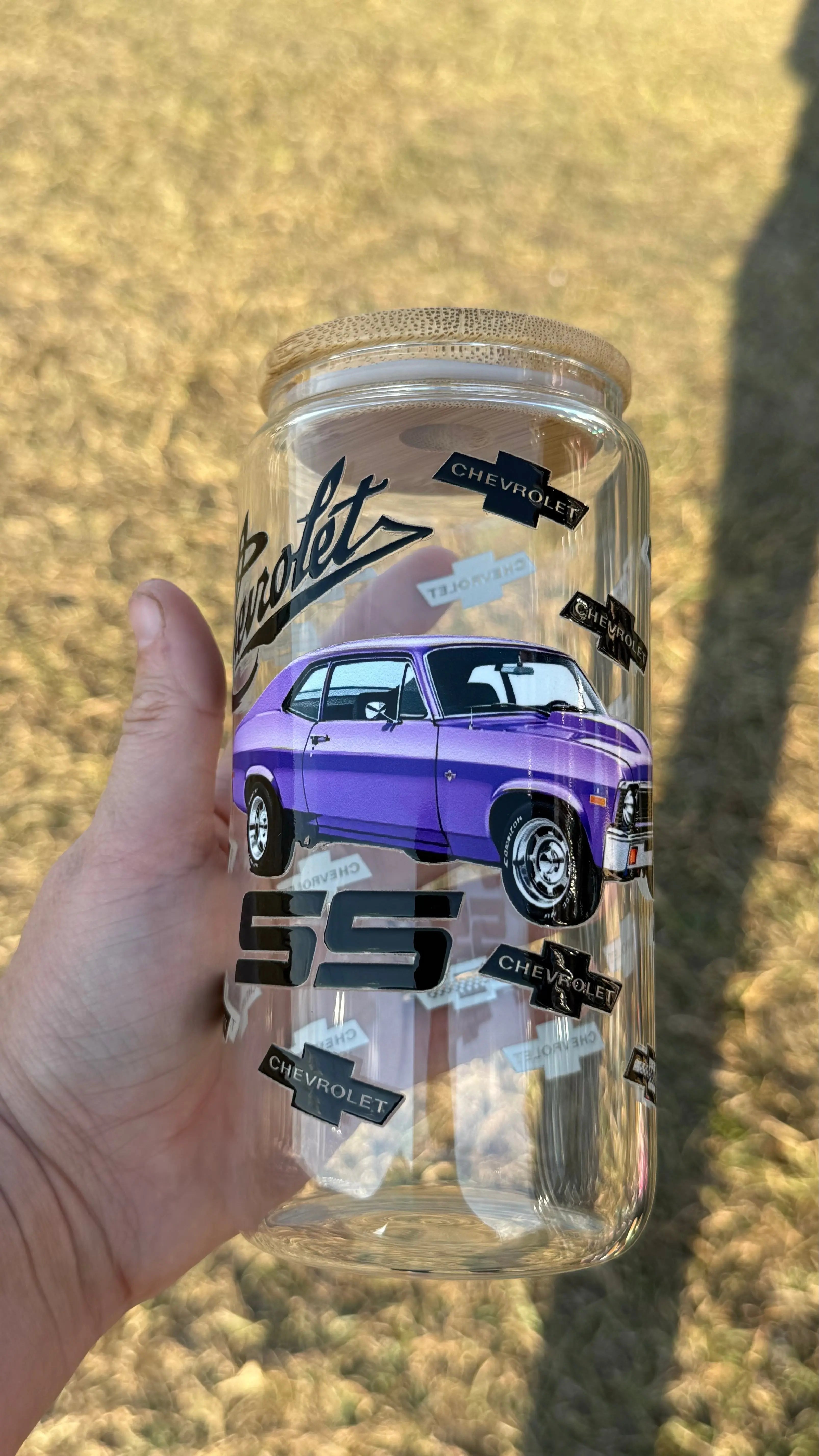 Purple SS 16oz Glass Libby K's Crafty Vibes Co.