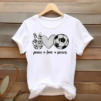 Peace Love Soccer Graphic Tee K's Krafty Barn