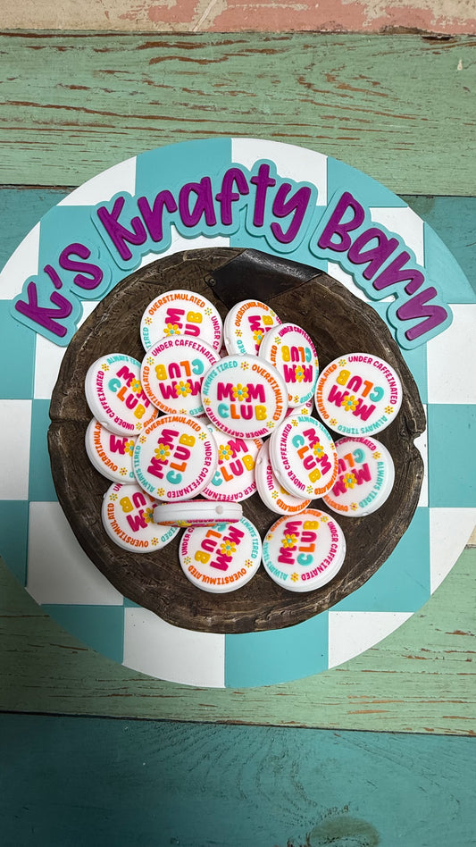 Silicone Focal Bead-Mom Club