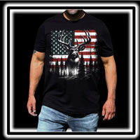 Deer Flag (Black Shirt Only) K's Crafty Vibes Co.
