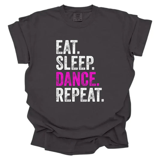Eat Sleep Dance Repeat Graphic Tee | Funny Dancer Shirt | Dance Lover T-Shirt K's Krafty Barn