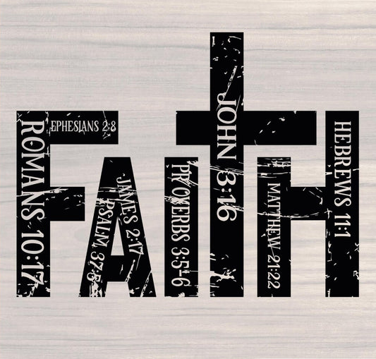 Faith Bible verses (black)