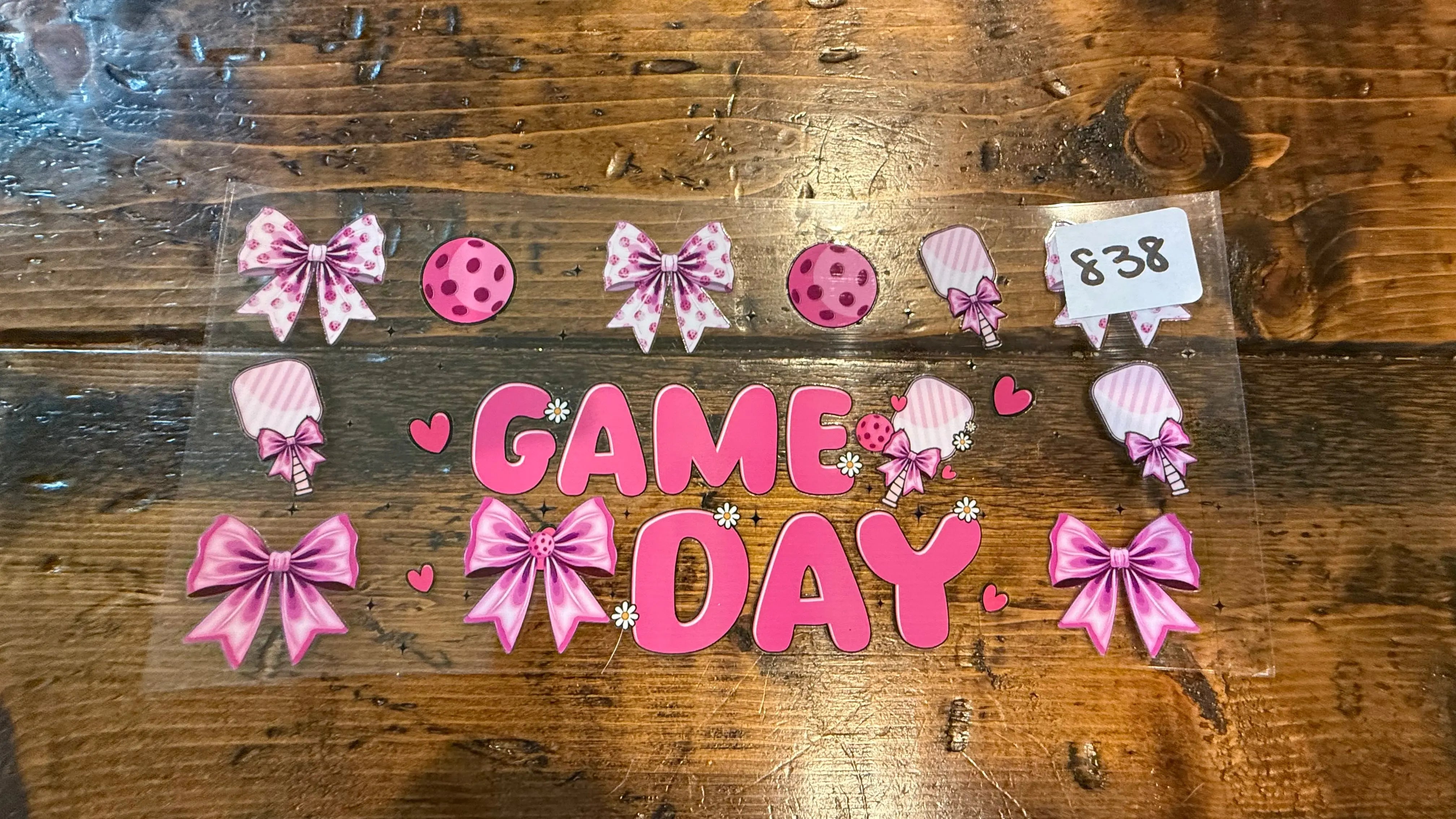 #838 Pink Game Day K's Krafty Barn