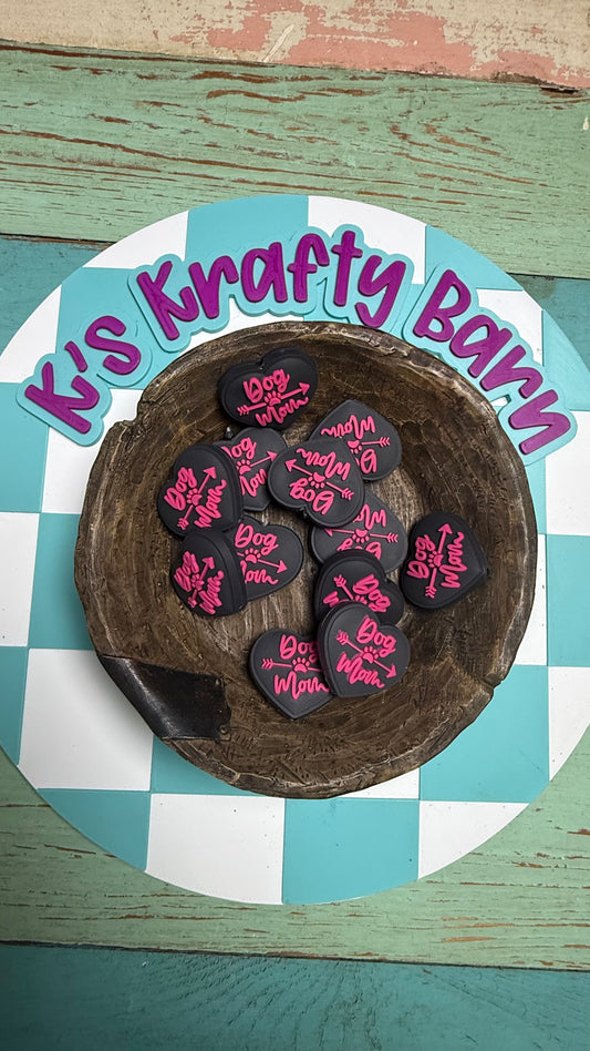 Silicone Focal Bead-Dog Mom