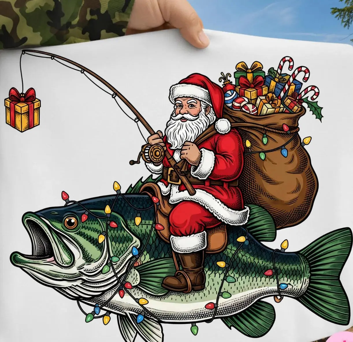 Santa fishing K's Crafty Vibes Co.
