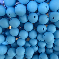 15mm Solid Silicone Beads- Sky Blue K's Krafty Barn