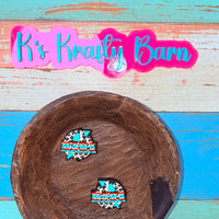 Silicone Focal Bead- Turquoise Leopard Mama K's Krafty Barn