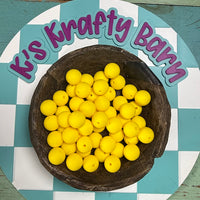 15mm Solid Silicone Beads- Sunshine Yellow
