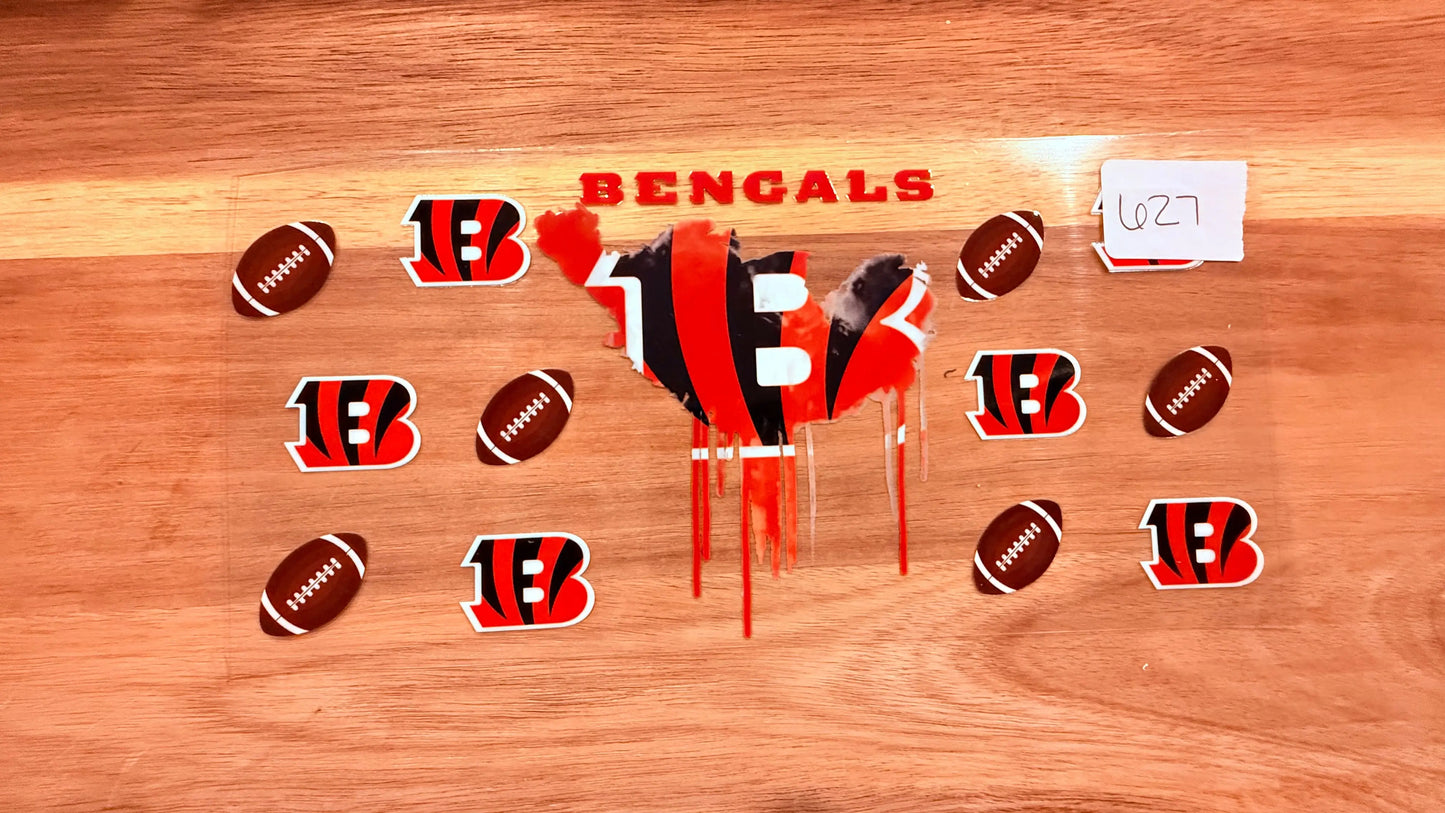 #627 Bengals Football Drip K's Krafty Barn