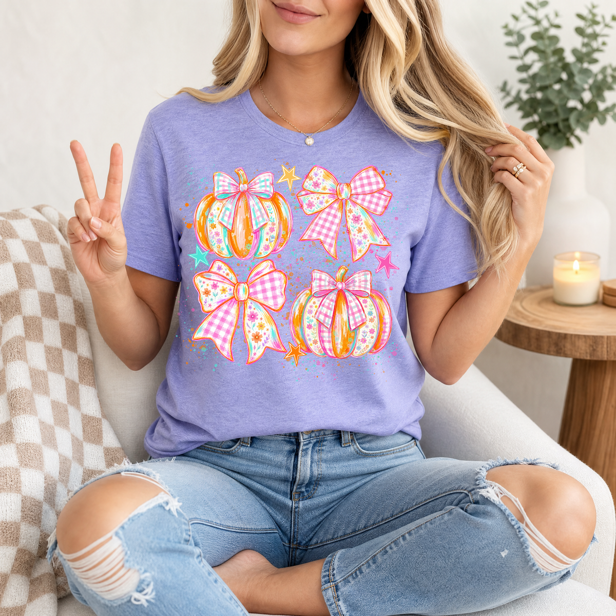 Pumpkin Bows Premium Graphic Tee