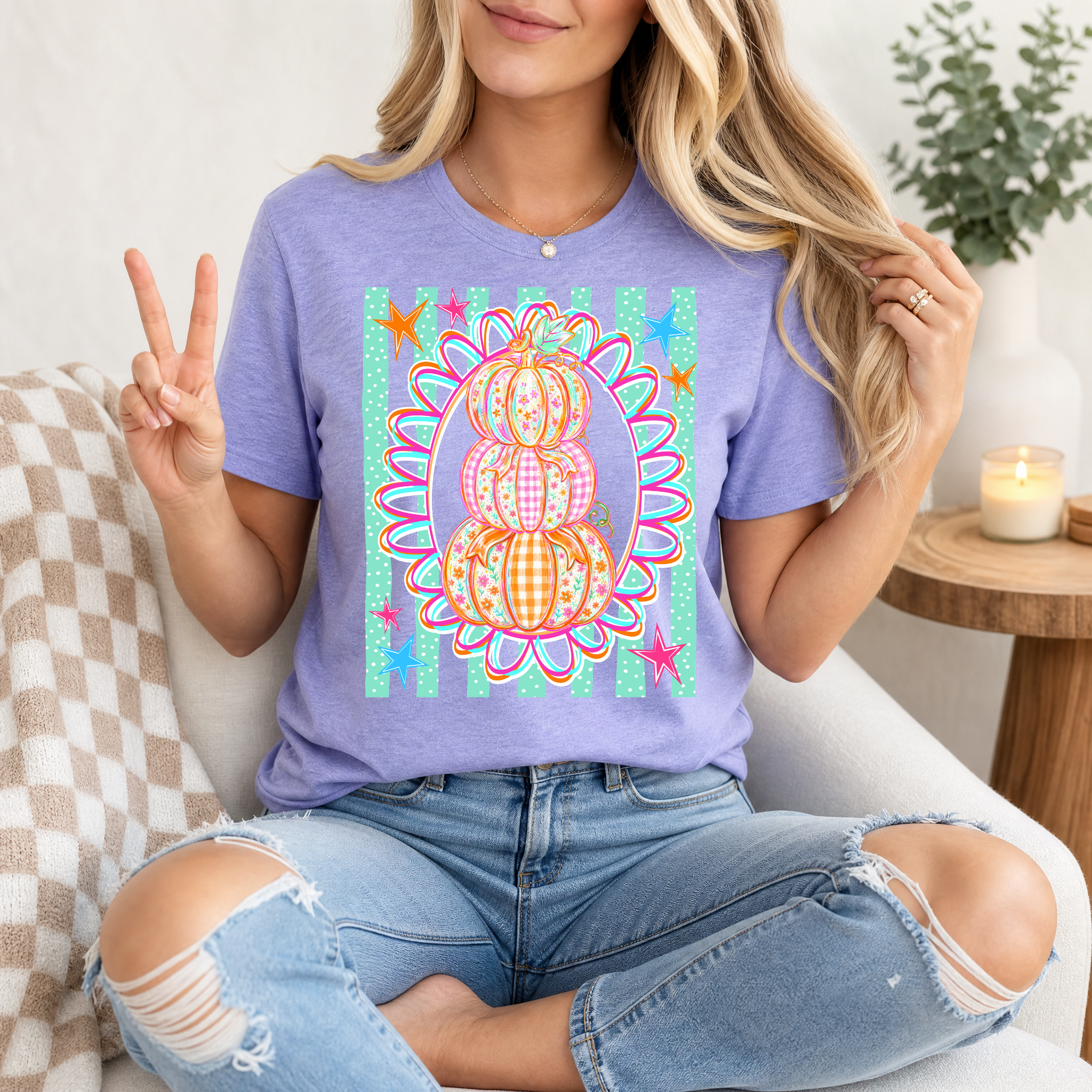 Pumpkin Stack Premium Graphic Tee